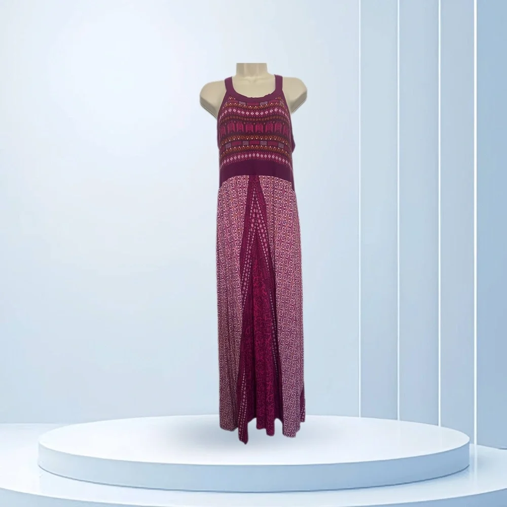 Athleta Raspberry Persia Rio Patterned Maxi Dress - Picture 1 of 6